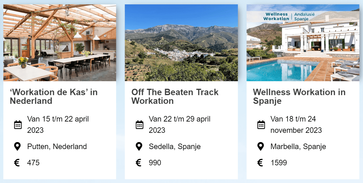 Workation GURU _ workations aanbod